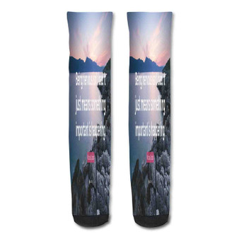 Pastele Quotes About Being Nervous Custom Personalized Sublimation Printed Socks Polyester Acrylic Nylon Spandex