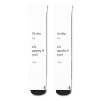 Pastele Quotes About Being Unhappy Custom Personalized Sublimation Printed Socks Polyester Acrylic Nylon Spandex