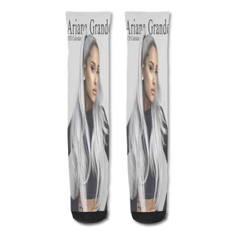 Pastele Ariana Grande Custom Personalized Sublimation Printed Socks Polyester Acrylic Nylon Spandex