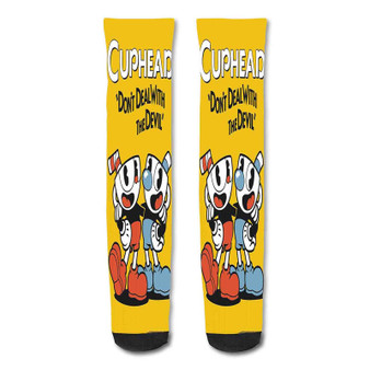 Pastele Cuphead Don t Deal with The Devil Custom Personalized Sublimation Printed Socks Polyester Acrylic Nylon Spandex