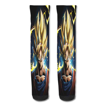 Pastele Goku Super Saiyan Dragon Ball Z Anime Custom Personalized Sublimation Printed Socks Polyester Acrylic Nylon Spandex