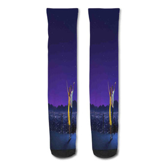 Pastele La La Land Custom Personalized Sublimation Printed Socks Polyester Acrylic Nylon Spandex