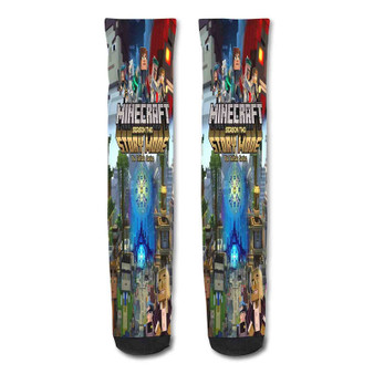 Pastele Minecraft Story Mode Custom Personalized Sublimation Printed Socks Polyester Acrylic Nylon Spandex