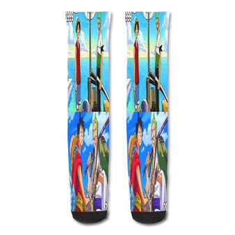 Pastele One Piece 1999 Anime Custom Personalized Sublimation Printed Socks Polyester Acrylic Nylon Spandex