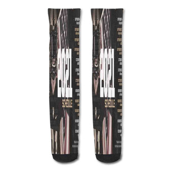 Pastele Army Black Knights Custom Personalized Sublimation Printed Socks Polyester Acrylic Nylon Spandex