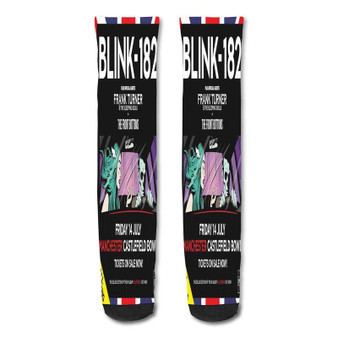 Pastele Blink 182 Custom Personalized Sublimation Printed Socks Polyester Acrylic Nylon Spandex