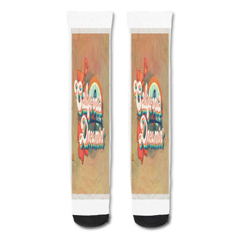 Pastele California Dreamin Custom Personalized Sublimation Printed Socks Polyester Acrylic Nylon Spandex