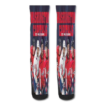 Pastele Washington Capitals Nhl Custom Personalized Sublimation Printed Socks Polyester Acrylic Nylon Spandex