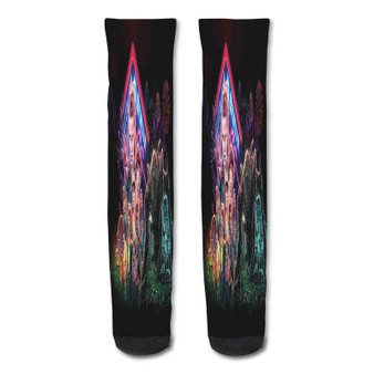 Pastele Cute Wallpapers For Laptop Stranger Things Custom Personalized Sublimation Printed Socks Polyester Acrylic Nylon Spandex