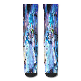 Pastele Goku All Forms Dragon Ball Custom Personalized Sublimation Printed Socks Polyester Acrylic Nylon Spandex