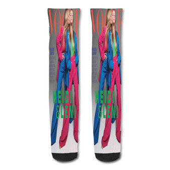 Pastele Heidi Klum Movies And Tv Shows Custom Personalized Sublimation Printed Socks Polyester Acrylic Nylon Spandex