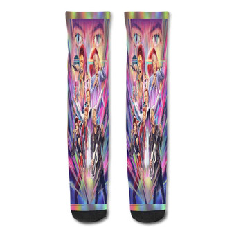 Pastele Joker Suicide Squad David Bowie Custom Personalized Sublimation Printed Socks Polyester Acrylic Nylon Spandex