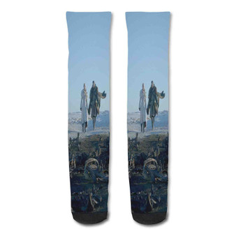 Pastele Funny Game Of Thrones Wallpaper Custom Personalized Sublimation Printed Socks Polyester Acrylic Nylon Spandex
