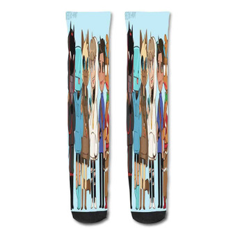 Pastele Minecraft Images Wallpapers Custom Personalized Sublimation Printed Socks Polyester Acrylic Nylon Spandex