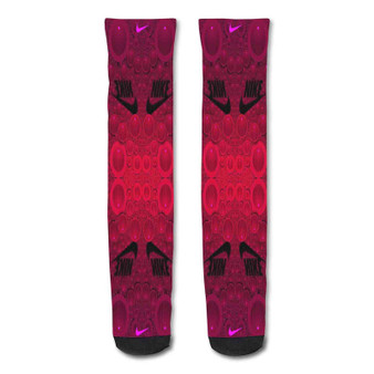 Pastele Neon Nike Logo Wallpaper Custom Personalized Sublimation Printed Socks Polyester Acrylic Nylon Spandex