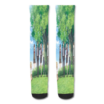 Pastele Noragami Custom Personalized Sublimation Printed Socks Polyester Acrylic Nylon Spandex