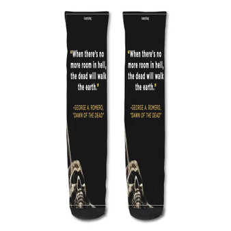 Pastele scary quotes about death Custom Personalized Sublimation Printed Socks Polyester Acrylic Nylon Spandex