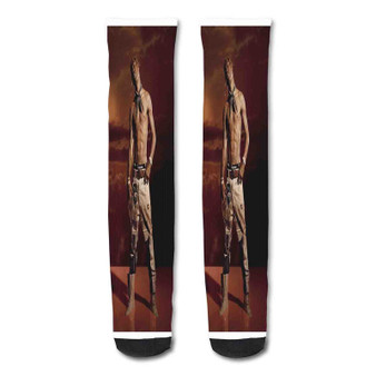 Pastele Travis Scott Custom Personalized Sublimation Printed Socks Polyester Acrylic Nylon Spandex