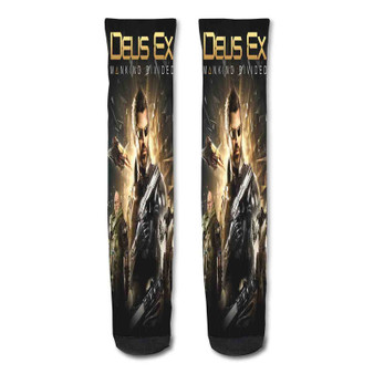 Pastele Adam Jensen Deus Ex Mankind Divided Custom Personalized Sublimation Printed Socks Polyester Acrylic Nylon Spandex