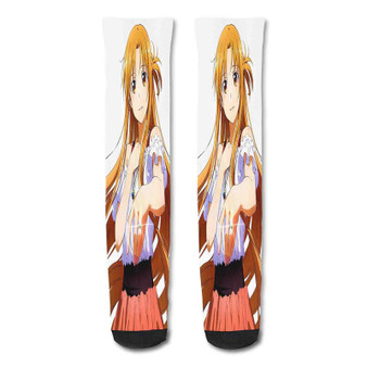 Pastele Asuna And Sinon Sword Art Online 2 Custom Personalized Sublimation Printed Socks Polyester Acrylic Nylon Spandex