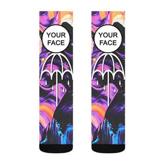 Pastele Bring Me The Horizon Doomed Custom Personalized Sublimation Printed Socks Polyester Acrylic Nylon Spandex