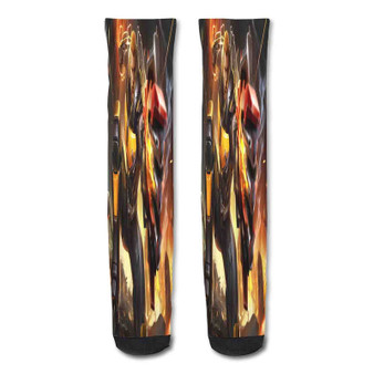 Pastele Contra Game Wallpaper Custom Personalized Sublimation Printed Socks Polyester Acrylic Nylon Spandex