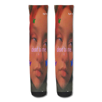 Pastele Dead to Me Custom Personalized Sublimation Printed Socks Polyester Acrylic Nylon Spandex