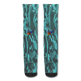 Pastele Girl Nike Wallpaper Custom Personalized Sublimation Printed Socks Polyester Acrylic Nylon Spandex