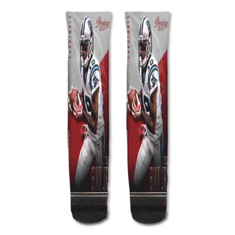 Pastele Ted Ginn Jr Cardinals Custom Personalized Sublimation Printed Socks Polyester Acrylic Nylon Spandex