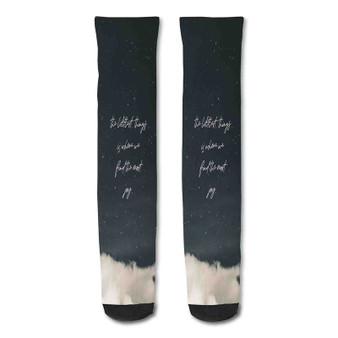 Pastele quote phone backgrounds Custom Personalized Sublimation Printed Socks Polyester Acrylic Nylon Spandex