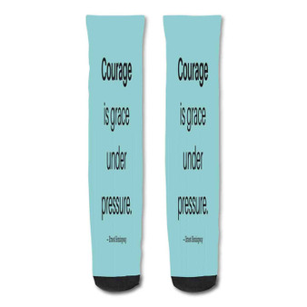 Pastele quotes about being courageous Custom Personalized Sublimation Printed Socks Polyester Acrylic Nylon Spandex