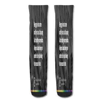 Pastele quotes about being gay Custom Personalized Sublimation Printed Socks Polyester Acrylic Nylon Spandex