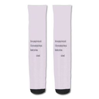 Pastele quotes about not being okay Custom Personalized Sublimation Printed Socks Polyester Acrylic Nylon Spandex