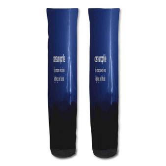 Pastele thunder quotes Custom Personalized Sublimation Printed Socks Polyester Acrylic Nylon Spandex