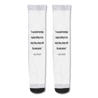 Pastele Love Quotes For Wedding Custom Personalized Sublimation Printed Socks Polyester Acrylic Nylon Spandex