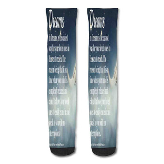Pastele psychic quotes Custom Personalized Sublimation Printed Socks Polyester Acrylic Nylon Spandex
