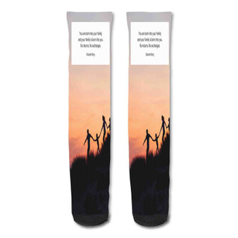 Pastele Quotes About Family Not Being Family Custom Personalized Sublimation Printed Socks Polyester Acrylic Nylon Spandex
