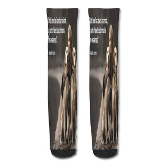 Pastele Quotes About People Who Love Animals Custom Personalized Sublimation Printed Socks Polyester Acrylic Nylon Spandex