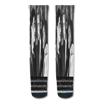 Pastele rebel wit Custom Personalized Sublimation Printed Socks Polyester Acrylic Nylon Spandex