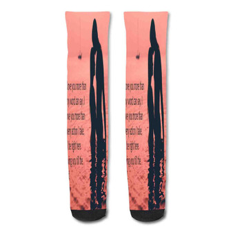 Pastele Romantic Love Love Quotes For Her Custom Personalized Sublimation Printed Socks Polyester Acrylic Nylon Spandex