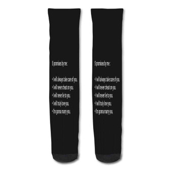 Pastele True Love Quotes For Him Custom Personalized Sublimation Printed Socks Polyester Acrylic Nylon Spandex