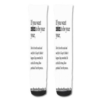 Pastele Friends Who Stay Quotes Custom Personalized Sublimation Printed Socks Polyester Acrylic Nylon Spandex