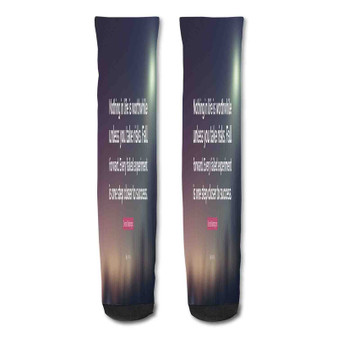 Pastele Denzel Washington Quotes About Life Custom Personalized Sublimation Printed Socks Polyester Acrylic Nylon Spandex