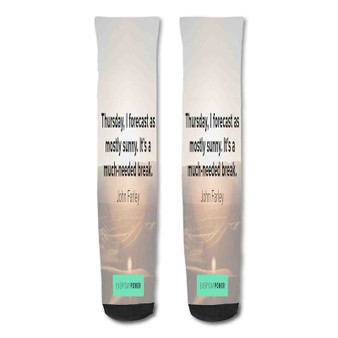Pastele Happy Thursday Motivational Quotes Custom Personalized Sublimation Printed Socks Polyester Acrylic Nylon Spandex