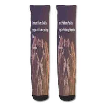 Pastele Animal Welfare Quotes Quote Garden Custom Personalized Sublimation Printed Socks Polyester Acrylic Nylon Spandex