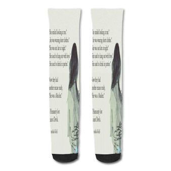 Pastele Devil Love Quotes Custom Personalized Sublimation Printed Socks Polyester Acrylic Nylon Spandex