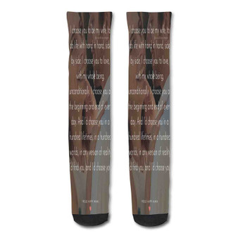 Pastele My Wife Is My Life Quotes Custom Personalized Sublimation Printed Socks Polyester Acrylic Nylon Spandex