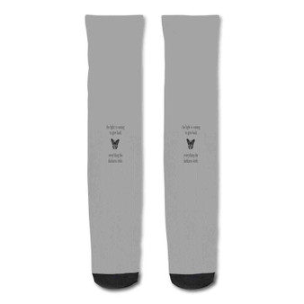 Pastele Aesthetic Ariana Grande Quotes Custom Personalized Sublimation Printed Socks Polyester Acrylic Nylon Spandex