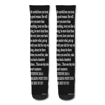 Pastele Wife Hurt Feelings Quotes Custom Personalized Sublimation Printed Socks Polyester Acrylic Nylon Spandex