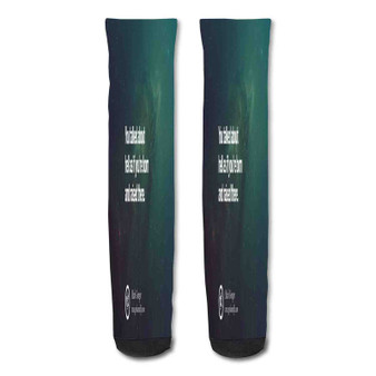 Pastele Funny Atheist Quotes Custom Personalized Sublimation Printed Socks Polyester Acrylic Nylon Spandex
